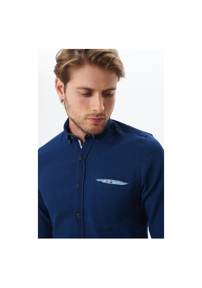 AR-MA Arma Erkek Denim Jean Slim Fit / Dar Kesim Kot Dokuma Gömlek K9gkd1070 Lacivert