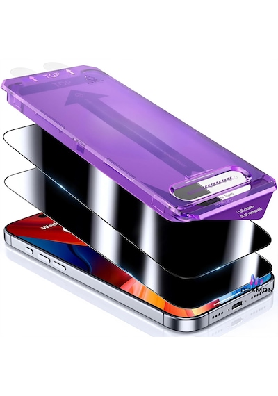 Apple Uyumlu   iPhone 16 Pro Max Hayalet Cam Ekran Koruyucu Otomatik Hizalamalı
