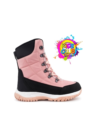 Kids Club Shoes Felix Ortopedik Kaymaz Taban Unisex Kar Botu Çocuk Bot Pudra