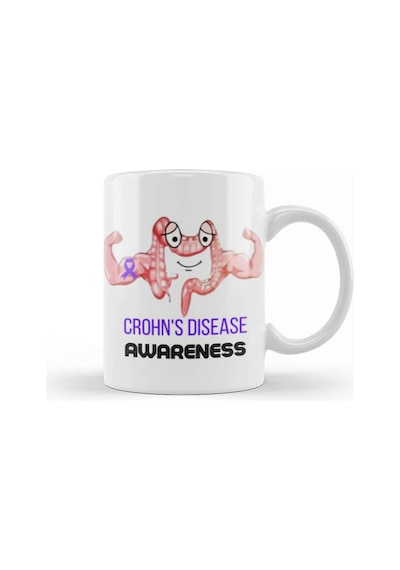 Crohn's & Colıtıs Awareness Warrior Unbreakable Kupa Bardak Porselen No11295 Karışık