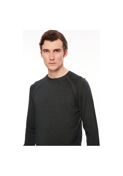 At.p.co Bisiklet Yaka Slim Fit Koyu Yeşil Erkek Kazak A274s40res-