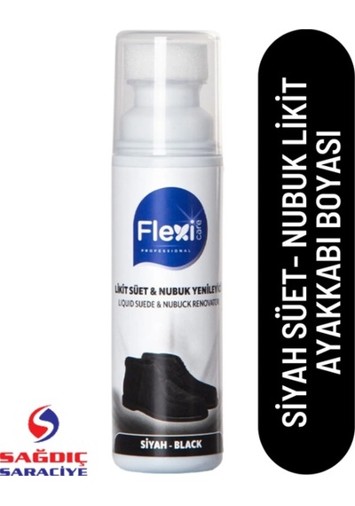 Flexi Care Flexicare Siyah Süet - Nubuk Likit Ayakkabı Boyası Siyah