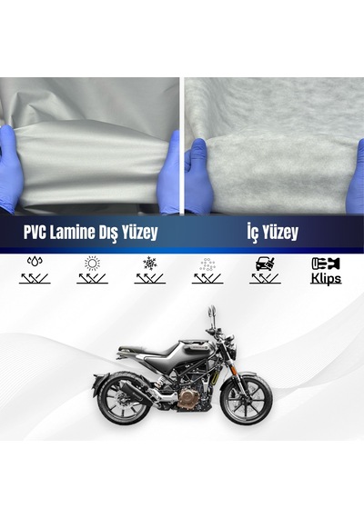 Husqvarna Svartpilen 250 Su Geçirmez Motosiklet Brandası Motor Br