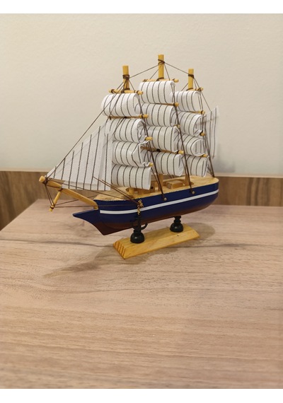 Yelkenli Ahşap Gemi-dekoratif-mdl 1005-20 Cm Karışık