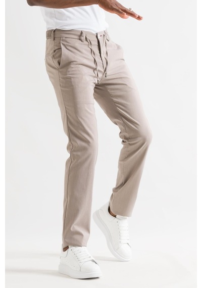 Ecer Slimfit Beli Lastikli İplikli İnce Yazlık Kumaş Jogger Pantolon 001