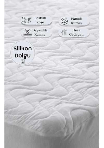 Sıvı Geçirmez Tek Kişilik Alez Beyaz