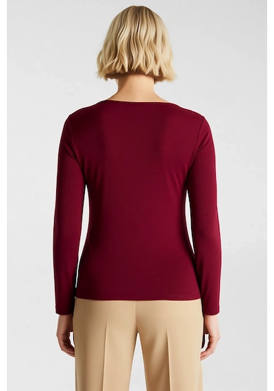 Benerly Kadın Örme Bluz Asimetrik Yaka Uzun Kol Cut Out Detaylı Vücuda Ot bordo Benerly Kadın Örme Bluz Asimetrik Yaka Uzun Kol Cut Out Detaylı Vücuda Ot bordo