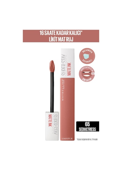 Super Stay Matte Ink Likit Mat Ruj 65 Seductress & Lifter Gloss Dudak Parlatıcısı 003 Moon pktlftr3ssty65-9133 Diğer