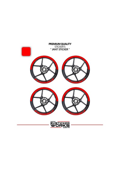Rks R250 Jant Şeridi Yarım Jant Kaplama & R250 Yazı Sticker Seti