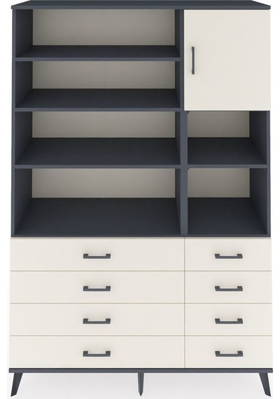 Hyperion Dolap 8 Raflı 8 Çekmeceli Tek Kapaklı 132x44x195 Antrasit-aytaşı/aytaşı Aytası/aytası Hyperion Dolap 8 Raflı 8 Çekmeceli Tek Kapaklı 132x44x195 Antrasit-aytaşı/aytaşı Aytası/aytası
