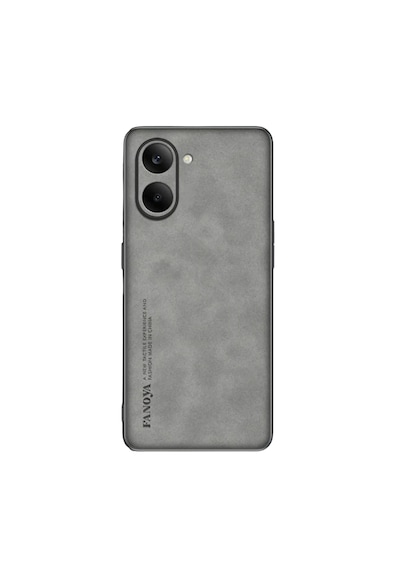 Microcase Poco X8 Pro 5g İle Uyumlu Luxury Leather Serisi Deri Desenli Plastik Koruma Kılıf - Al8125 Gri