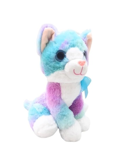 Peluş 30cm Renkli Kedi Halley