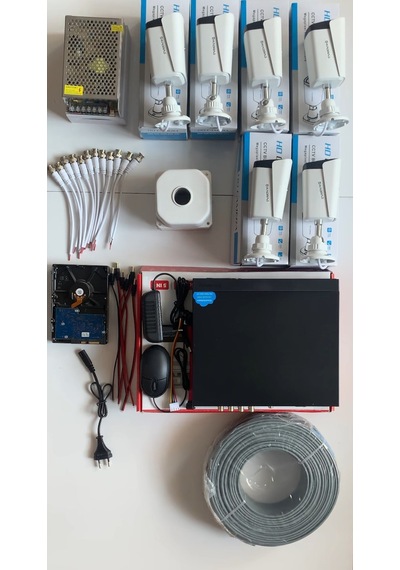 6 Kameralı Güvenlik Kamerası Seti - Kdj-6s-8w-m