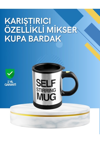 Mey İthalat Çift Katmanlı Termos Özellikli Karıştırma Motorlu Kupa