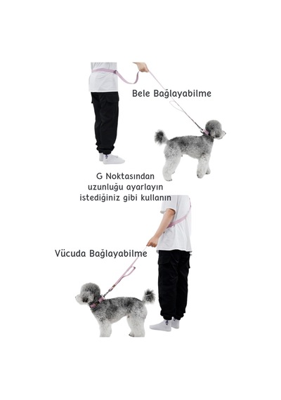 Interlaken Su Geçirmez Güçlü Kancalı Pembe Köpek Gezdirme Kayışı Pembe 2 M Pembe
