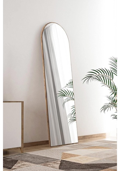 Tarz Design Ceviz Antre Koridor Konsol Duvar Salon Banyo Wc Ofis Yatak Odası Boy Ayna 40x120 Cm Çok Renkli