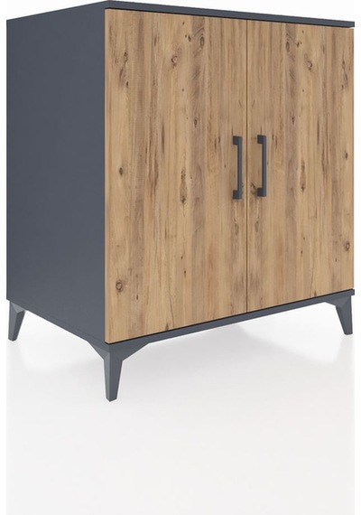 Kronos Şifonyer 2 Kapaklı 88x59x96 Antrasit-çam Antrasit
