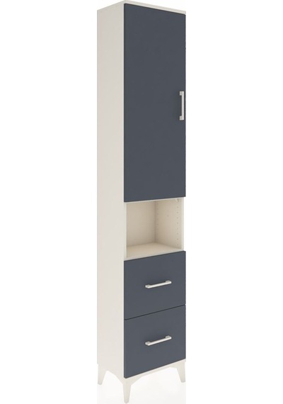 Arges Dolap 3 Raflı 2 Çekmeceli Tek Askılı 44x30x221 Aytaşı-a... Aytaşı