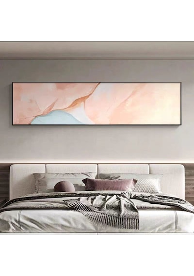 Yatak Odası Büyük Boy El Yapımı Yağlı Boya Tablo 165x64cm Hij4154l