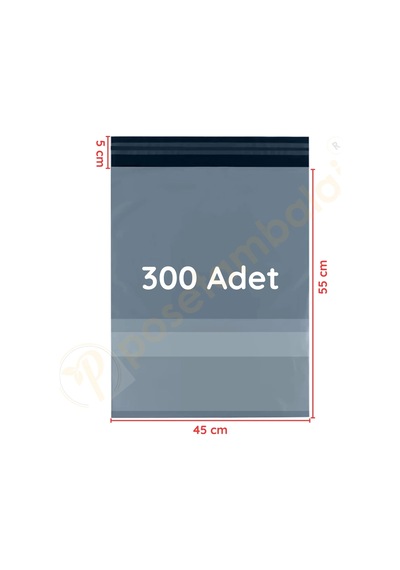 Cepli Kargo Poşeti 300 Adet 45 x 55 + 5 CM