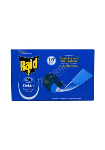 4 Adet Raid Elektro Isıtıcı + 10 Mat Tablet
