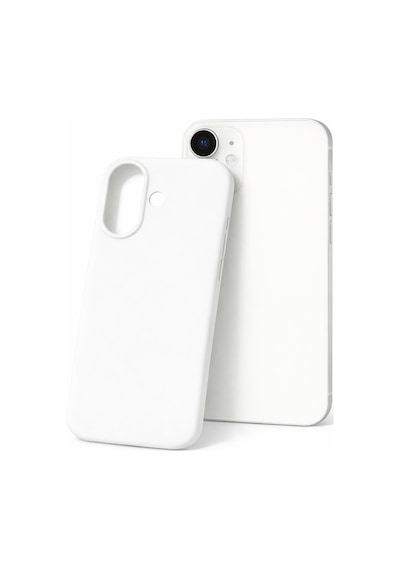 Apple Apple iPhone 17 Uyumlu Kılıf Renkli Lansman İçi Kadife Yumuşak Kamera Yükseltili Silikon Beyaz