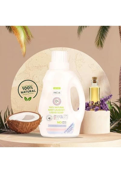 %100 Doğal Bebek Çamaşır Sabunu Bitkisel Deterjan Kendinden Yumuşatıcılı Lavanta 750 Ml 1000'li Set