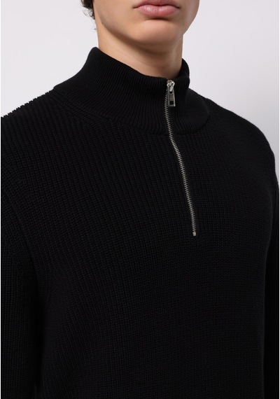 Colin's Colins Regular Fit High Neck Jakarlı Erkek Siyah Kazak Cl1076440 Q1.v2 Blk Siyah