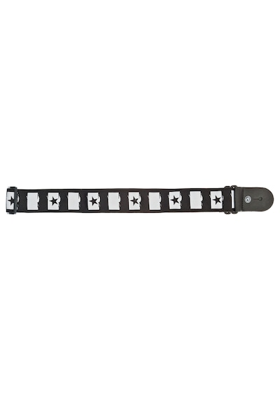 Gitar Askısı Dokuma Yıldız/siyah Beyaz Rock Star