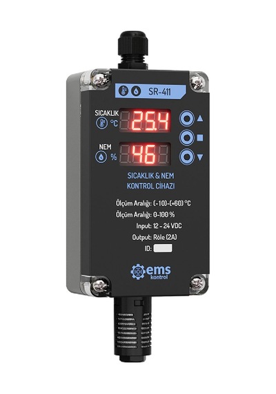 Ems Sr-411 ,24vdc 0..10v Ekranlı Isı-nem Kontrol