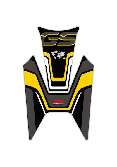 GP Kompozit BMW R 1200 GS 2013-2024 Uyumlu Tank Pad Siyah-Sarı
