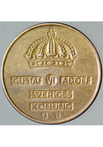 İsveç 1 Öre 1954 Kral 6. Gustaf Dönemi.
