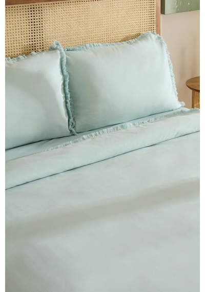 Karaca Home Ella Krep %100 Pamuk Çift Kişilik Nevresim Takımı Mint Mint