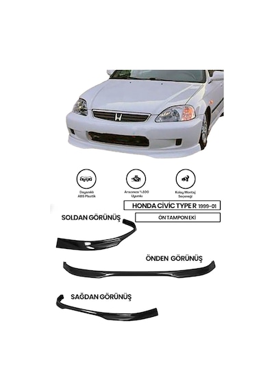 Civic 99-01 Makyajlı Typer Ön Ek Plastik No:5
