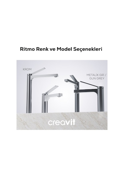 Creavit Ritmo RT8500GR Mutfak Armatürü Metalik Gri