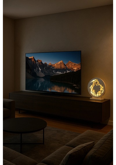 Evode Design Dünya Haritası Figürlü Led Dekoratif Obje Ahşap