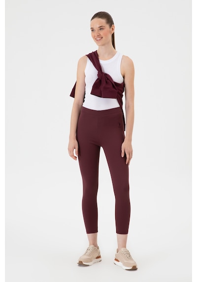 U.S. Polo Assn. Kadın Bordo Yüksek Bel Toparlayıcı Günlük Tayt 50314365-VR177
