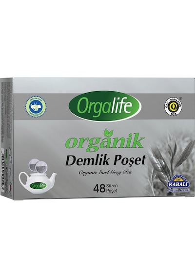 Orgalife Organik Siyah Early Grey Demlik Poşet Çay 48 x 3 G