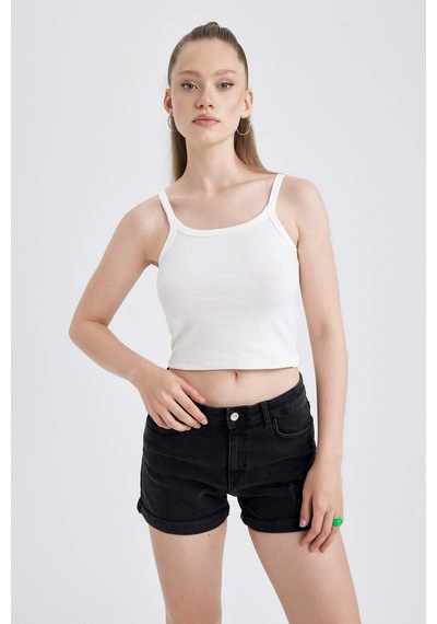 Defacto Coool Fitted Fitilli Kaşkorse Gri Askılı Atlet B1659AX23HSWT32