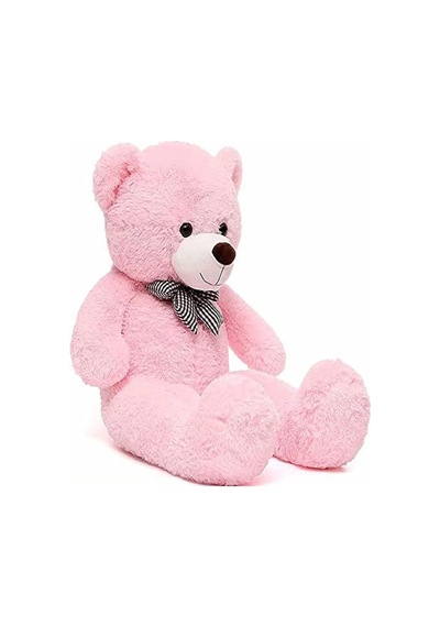 Sevimli 90 Cm Peluş Ayı İle Pembe Konsept Romantik Peluş Ayıcık Buketi Pembe