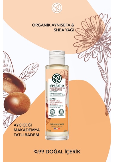 Çok Kuru Ciltler İçin Kalıcı Onarıcı Ve Besleyici Vücut Yağı 100 Ml
