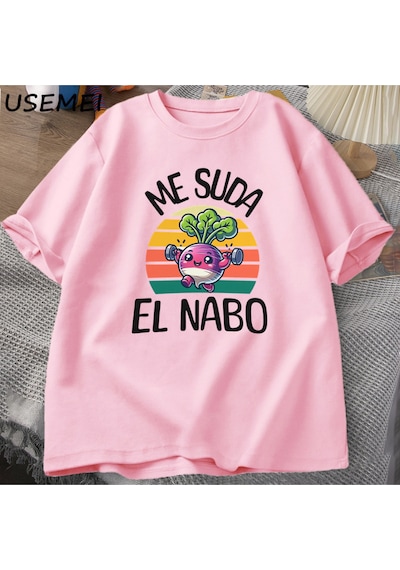 Flood Of Style Alf No Problem Graphic T Shirts Funny Cotton Short Sleeve Harajuku Mens Clothes Fashion O Enc Pembe