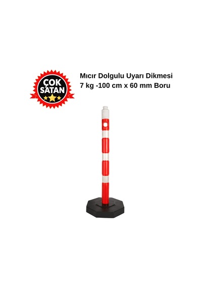 Ağırlıklı 7 Kg Mıcır Dolgulu Uyarı Dikmesi - 60x100 Cm