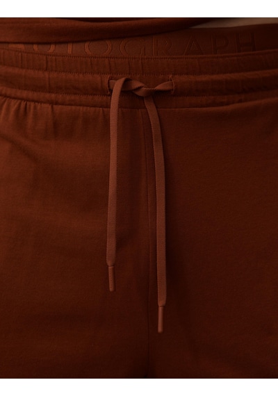 Marks & Spencer Regular Fit Supima Pijama Altı T07001231a Kahverengi