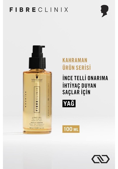 Fibre Clinix İnce Telli Saçlar İçin Onarım Yağı 100ml Light Oil