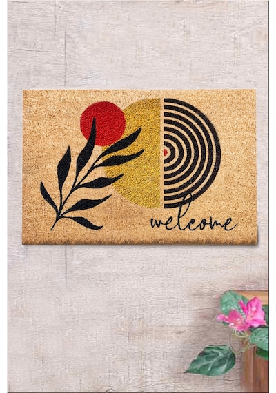 Co Co Sonce 40x60 cm Doğal Ko ko Kıl paspas,Hindistan Naturel Kapı Önü Paspası