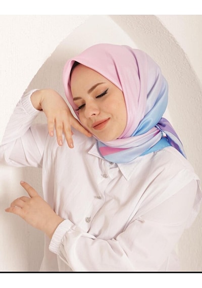 Bushu Degrade Twill Eşarp Mavi