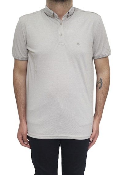 Santa Dmc Tekstil Erkek Düz Spor Kesim Normal Kalıp Polo Yaka T-shirt Açık Kahverengi