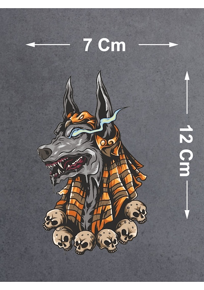Anubis Mumya Kurukafa Sticker - Araba Oto Araç Motosiklet Karavan Cam Sticker - 00055 12X7 Cm