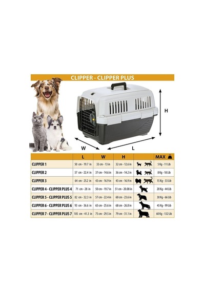 Ferplast Clipper 6 Plus Kedi Köpek Taşıma Kafesi 93x65x68cm